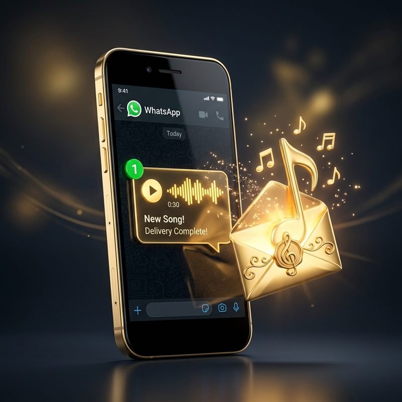 Schnelle digitale Lieferung des fertigen Songs per E-Mail und WhatsApp